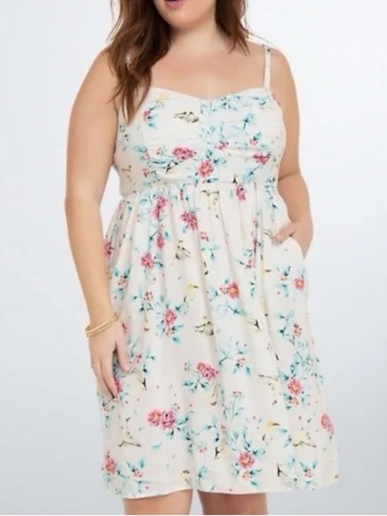 torrid Dresses & Skirts - NEW torrid Floral Sundress Dress Bird Summer Vacation Travel Cruise Milkmaid 2X